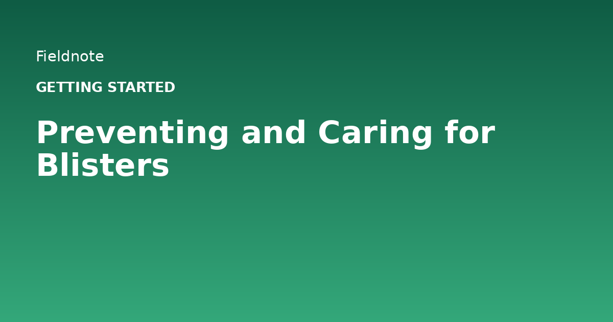 Read more about the article Preventing and Caring for Blisters
